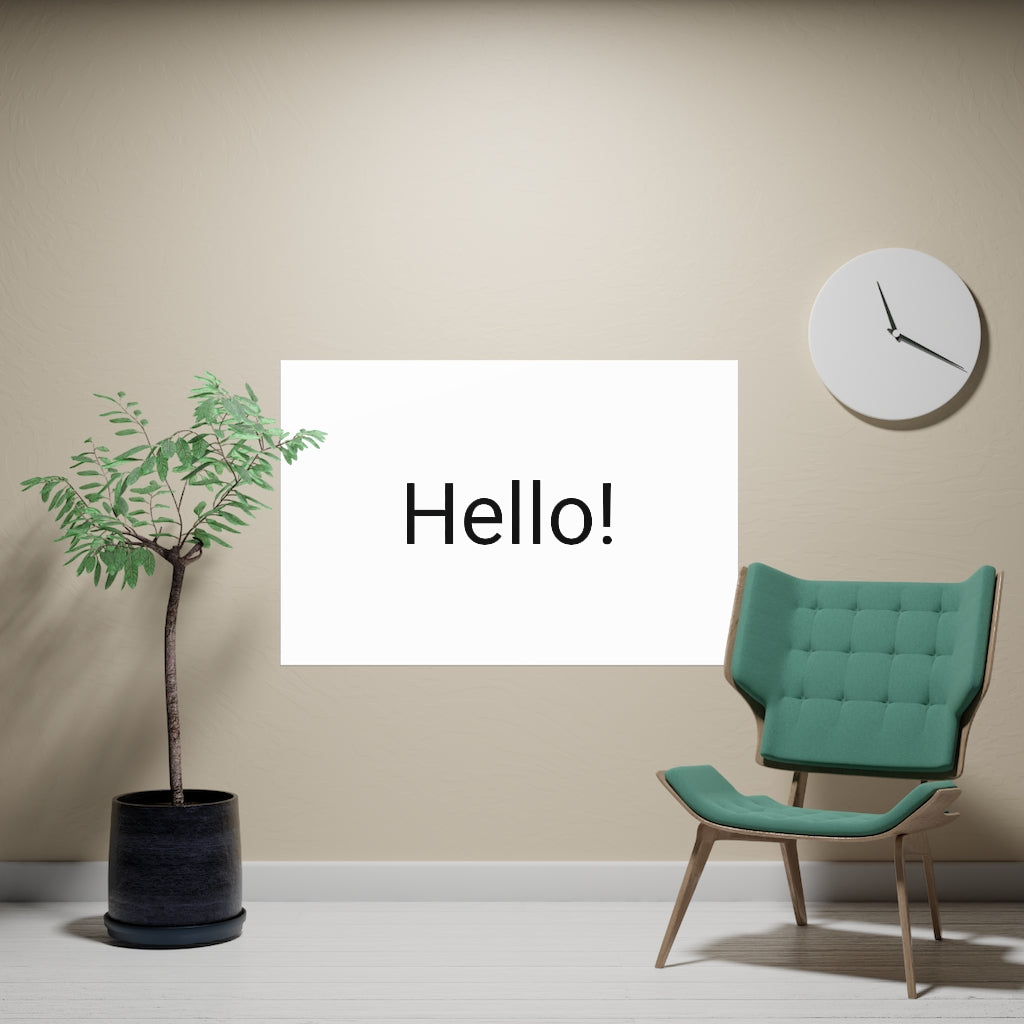 Vertical and horizontal matte posters