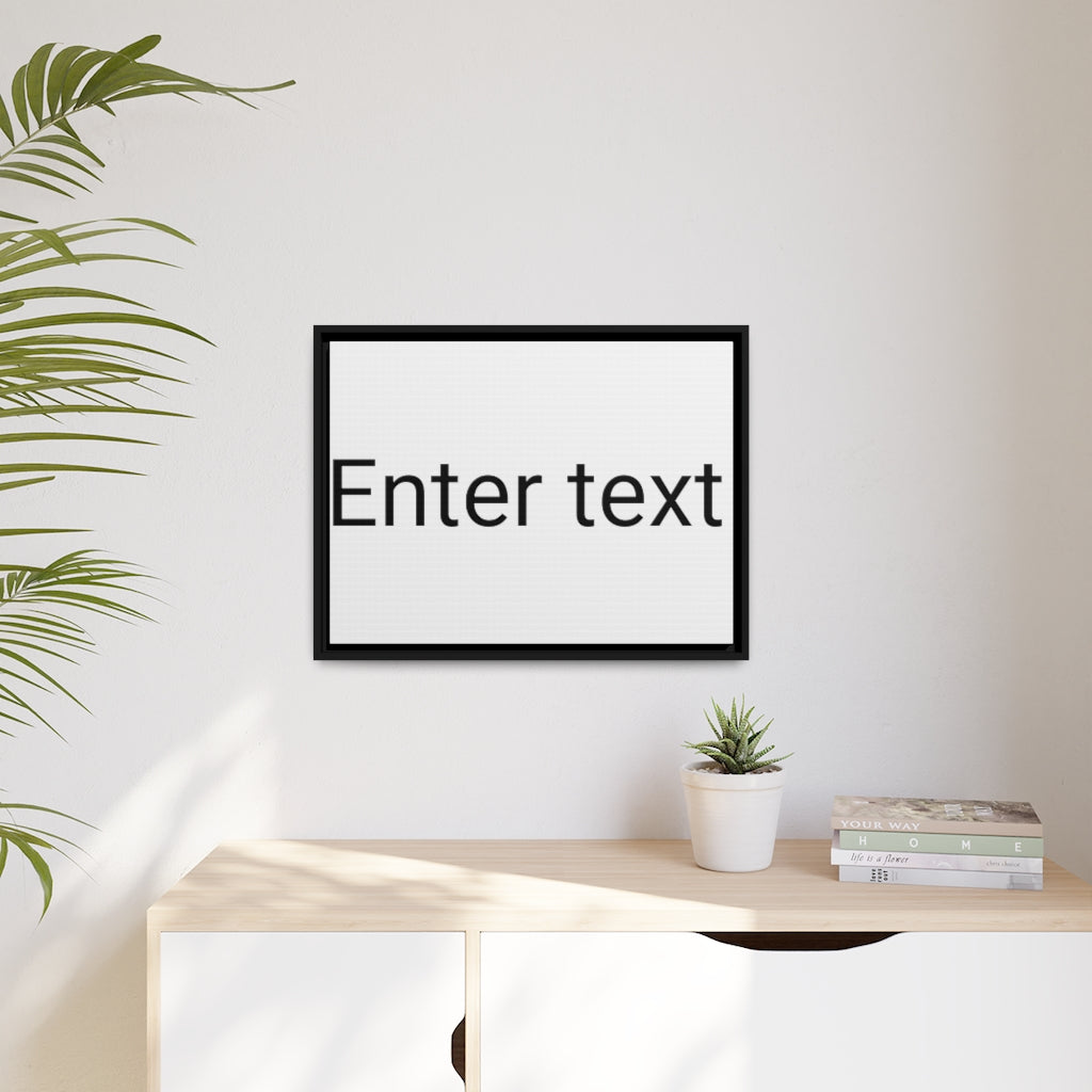 Matte Canvas, Black Frame