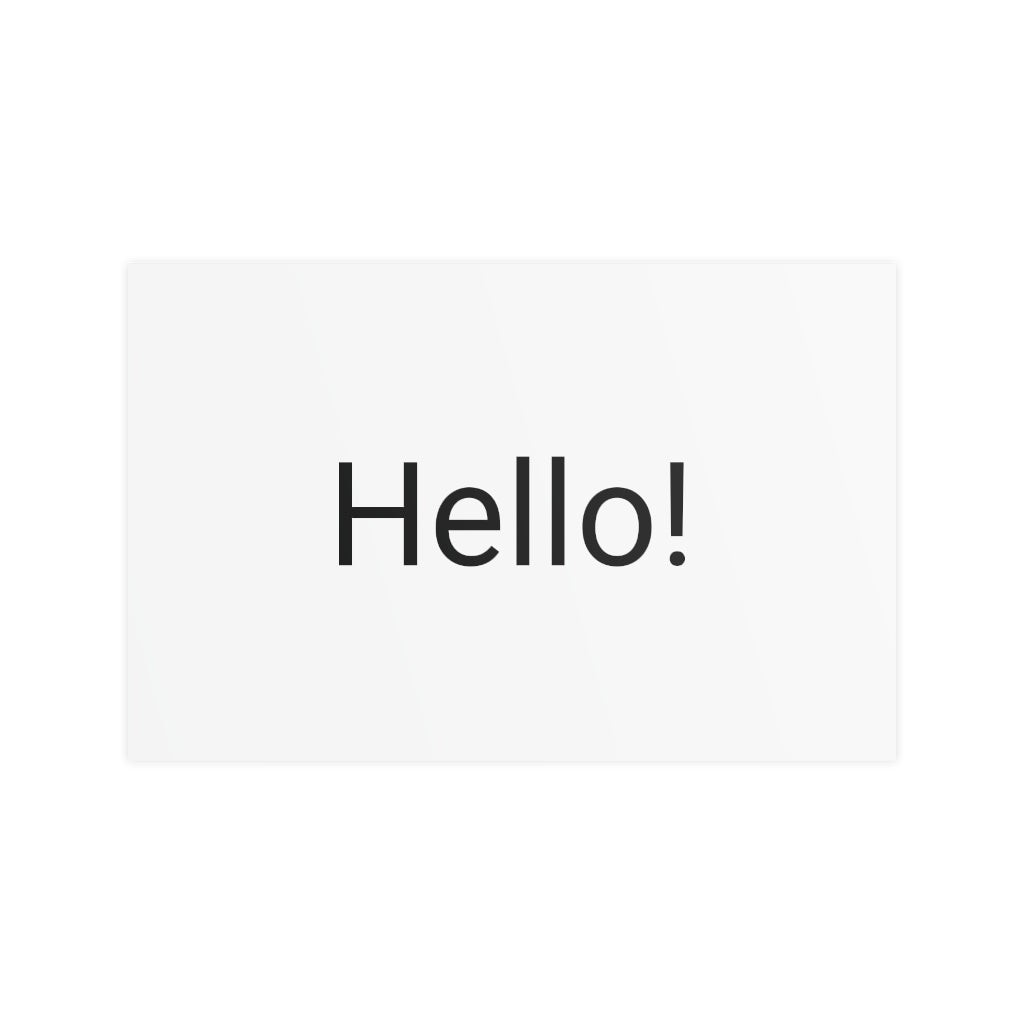 Vertical and horizontal matte posters