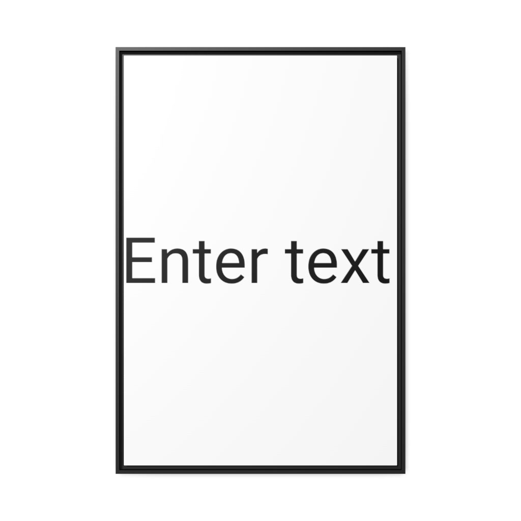 Matte Canvas, Black Frame