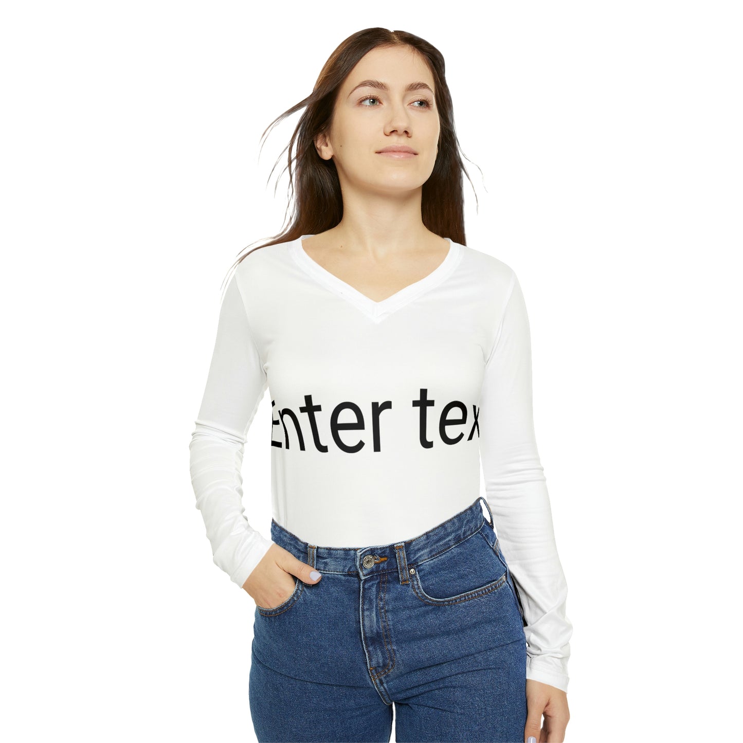 Women's Long Sleeve V-neck Shirt