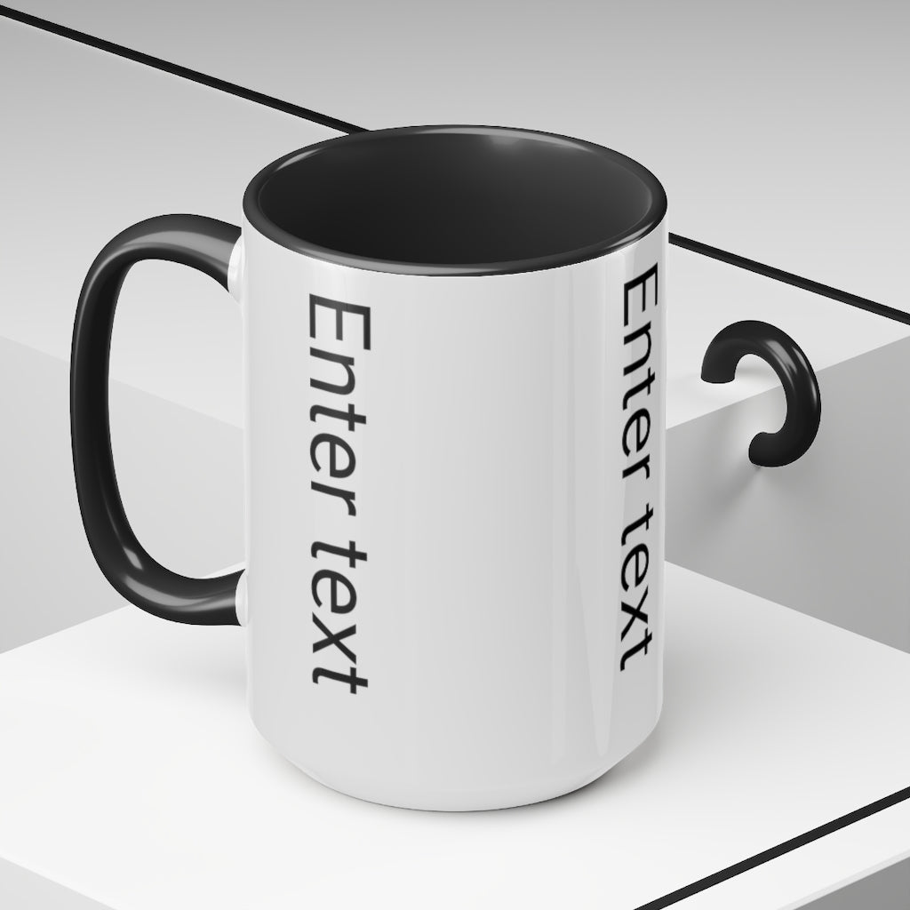 Two-Tone Coffee Mugs, 15oz