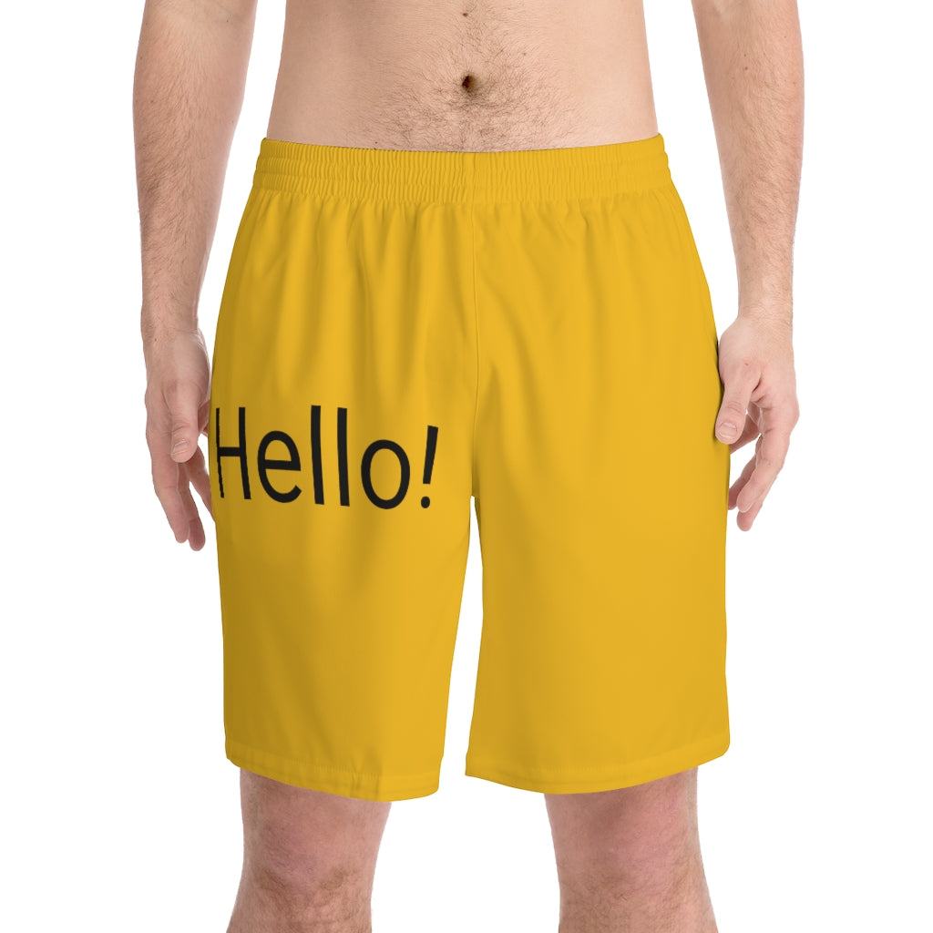 Men's Elastic Beach Shorts (AOP)