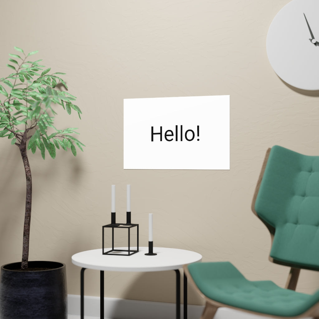 Vertical and Horizontal Matte Posters