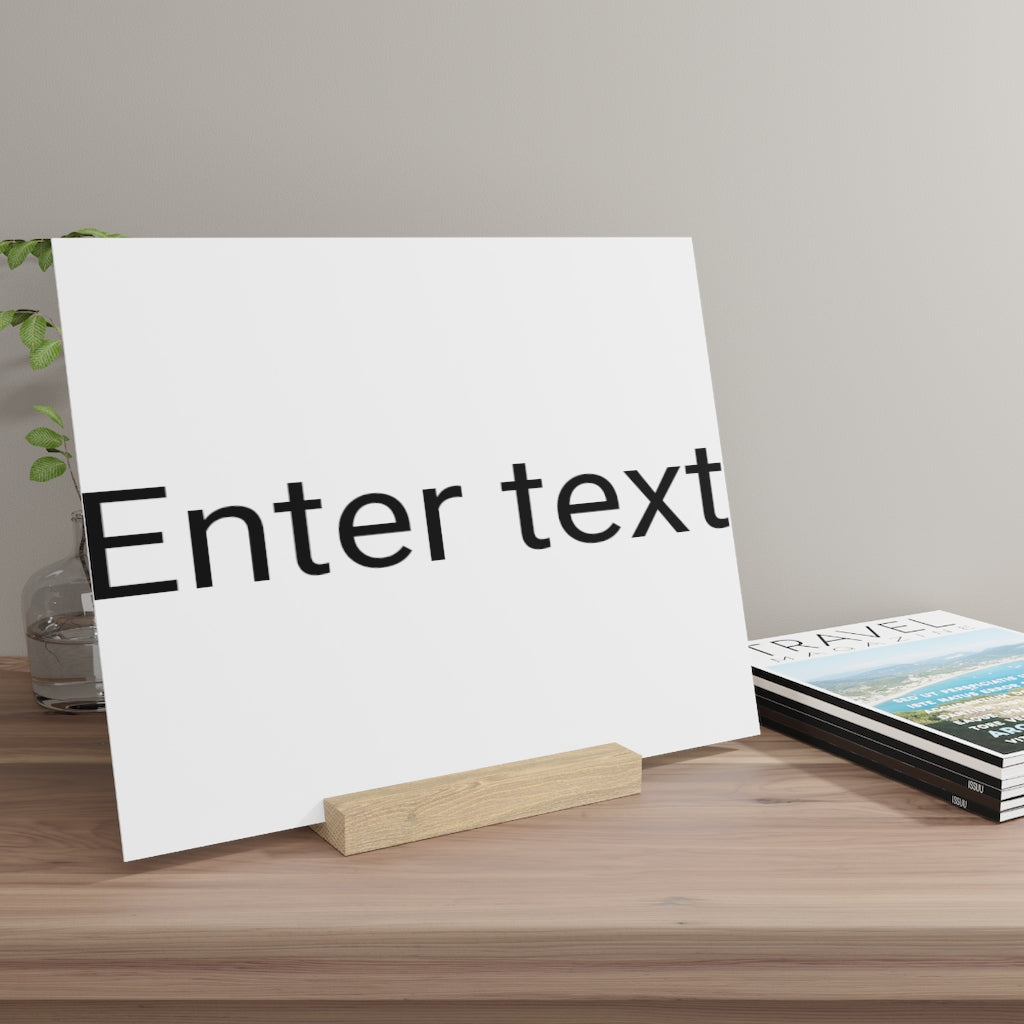 Gallery board with stand