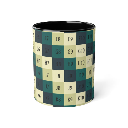 White Accent Mug, 11oz