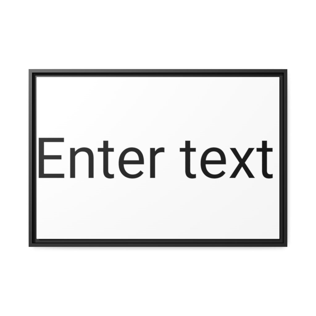 Matte Canvas, Black Frame