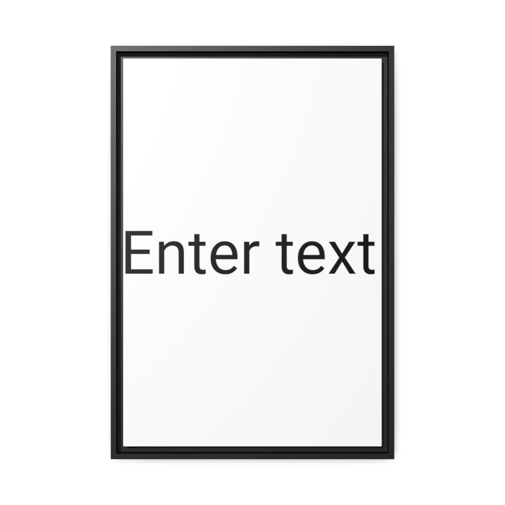 Matte Canvas, Black Frame