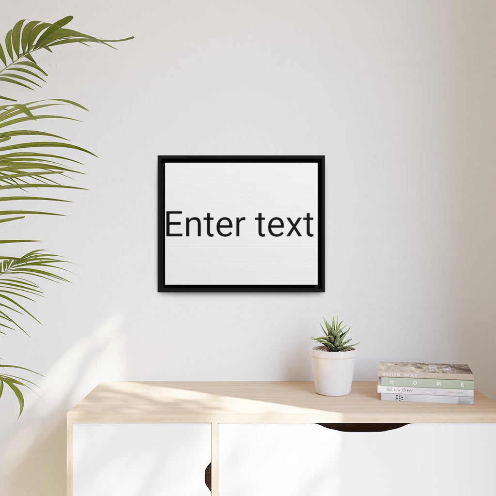 Matte Canvas, Black Frame