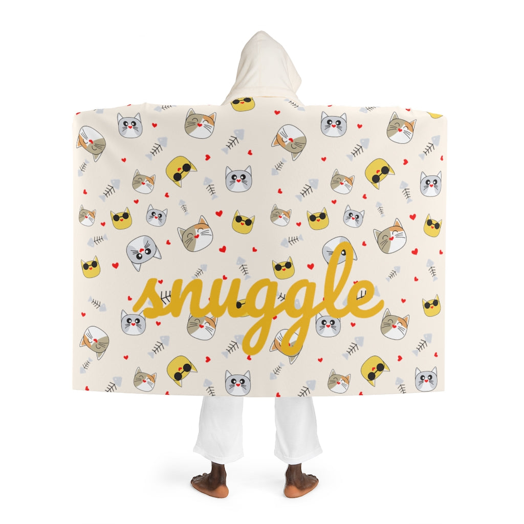 Hooded Sherpa Fleece Blanket