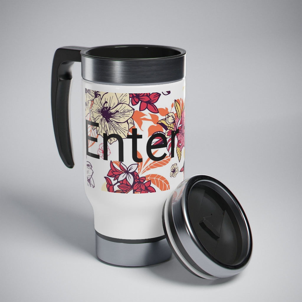 Stainless Steel Travel Mug with Handle, 14oz