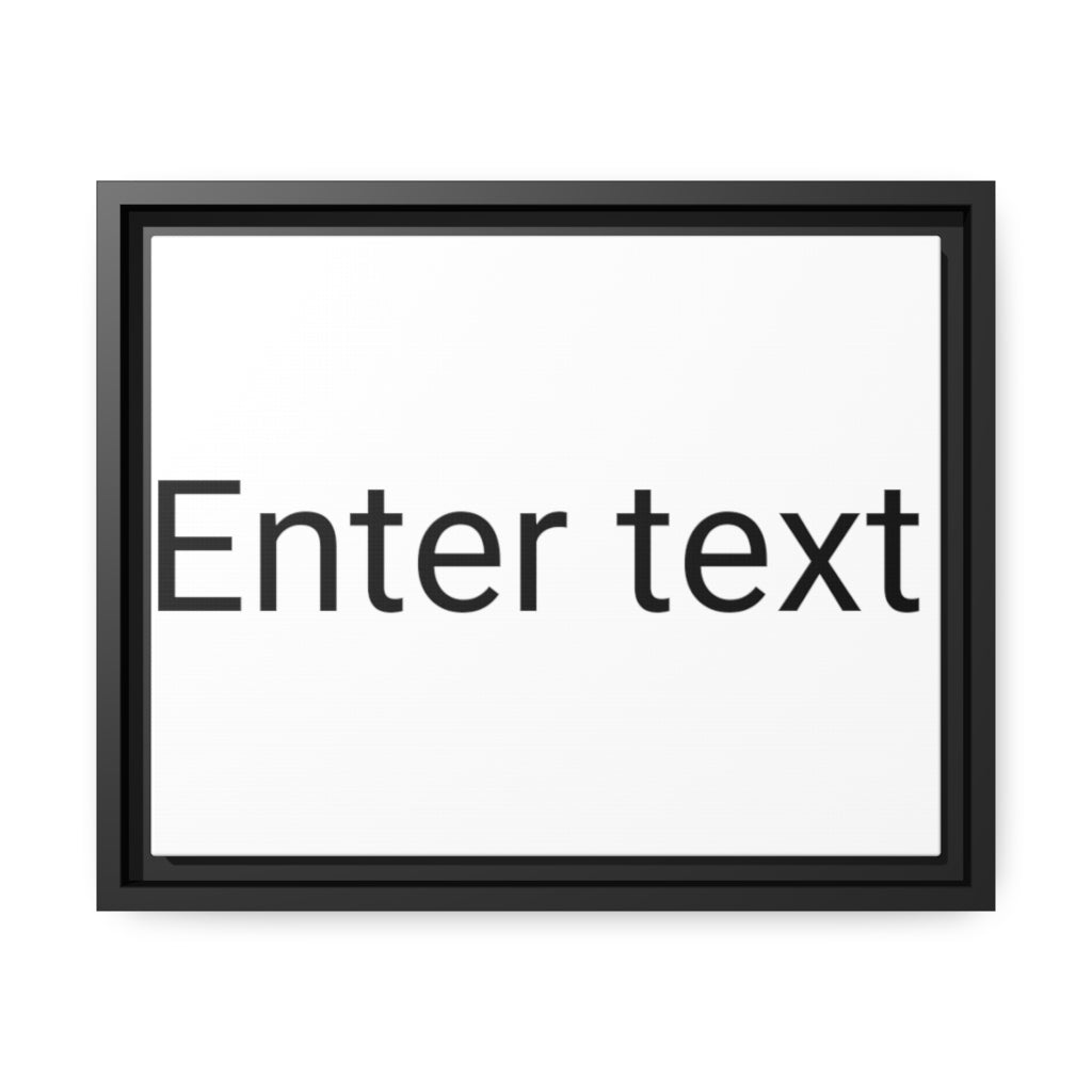 Matte Canvas, Black Frame