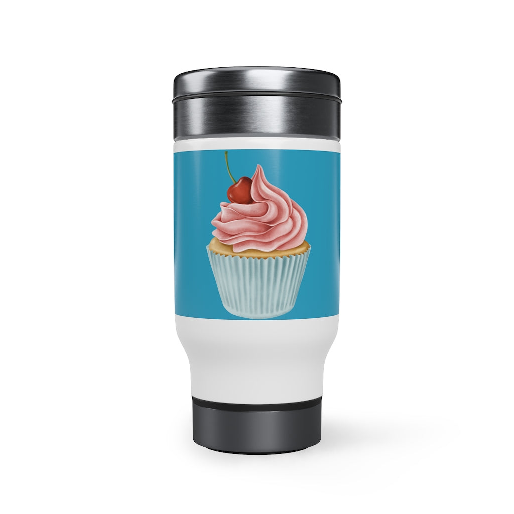 Stainless Steel Travel Mug with Handle, 14oz