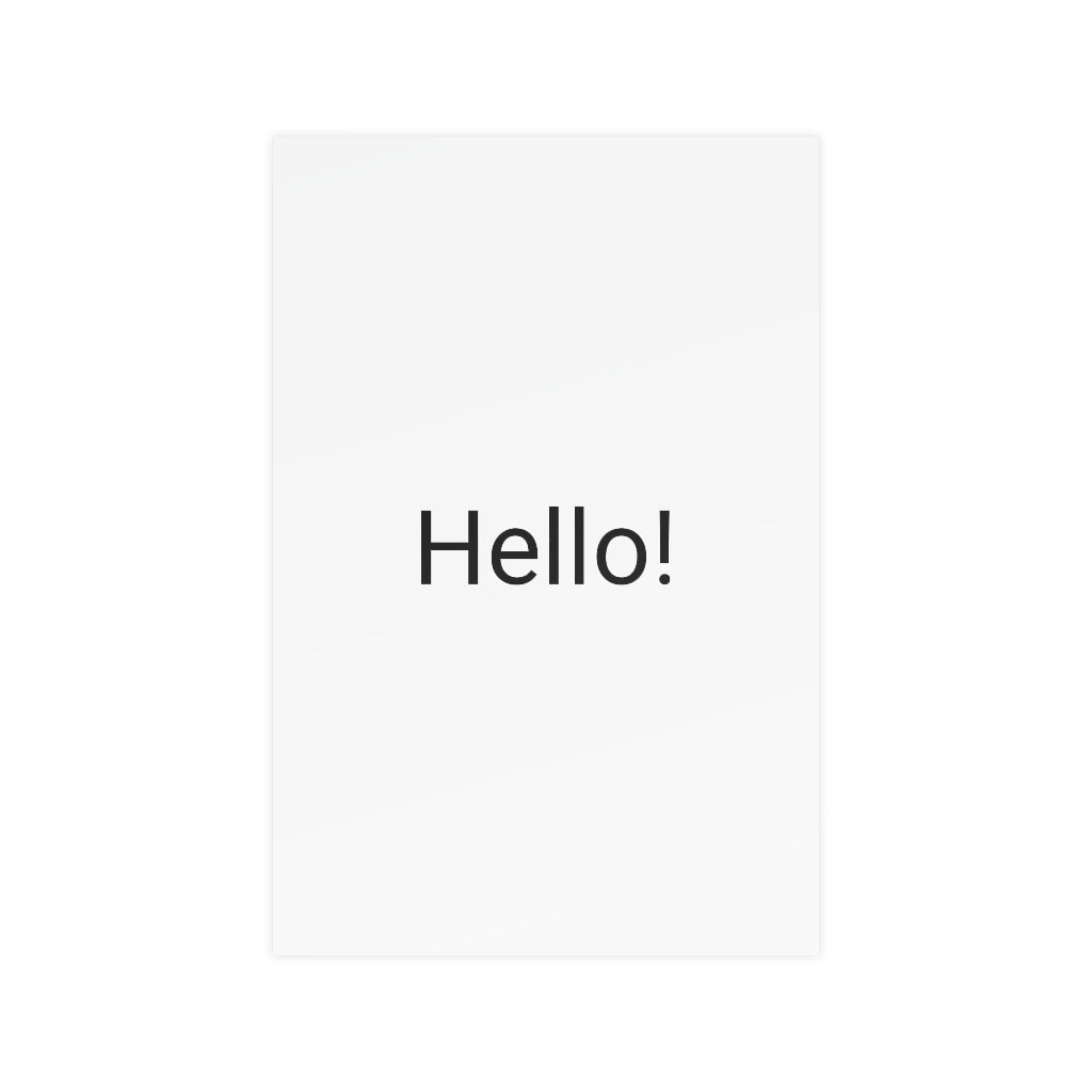 Vertical and horizontal matte posters