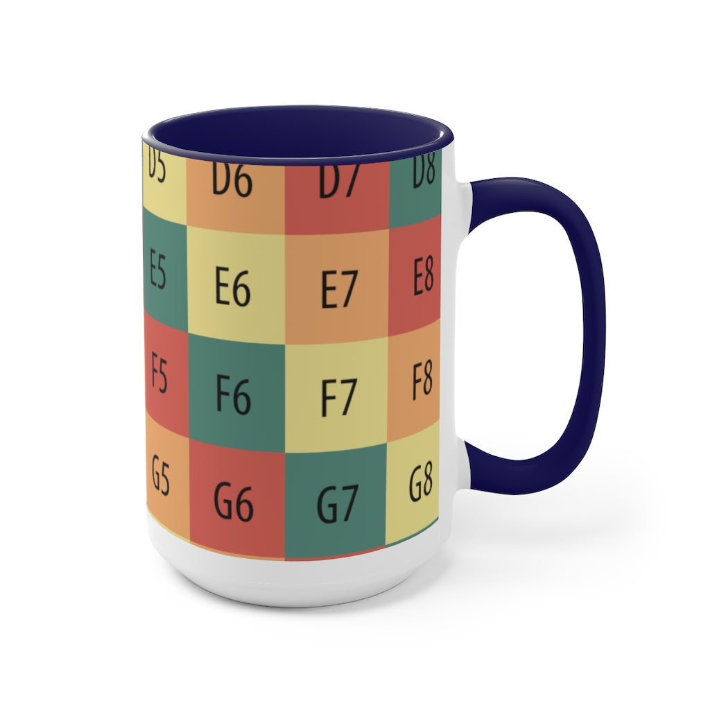 Two-Tone Coffee Mugs, 15oz