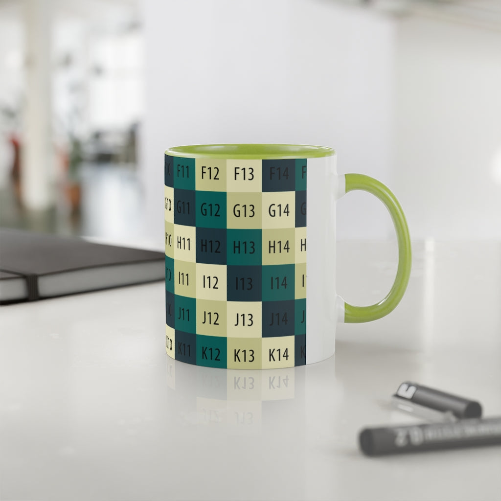 White Accent Mug, 11oz