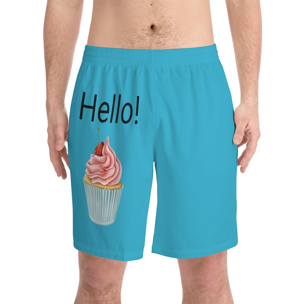 Men's Elastic Beach Shorts (AOP)