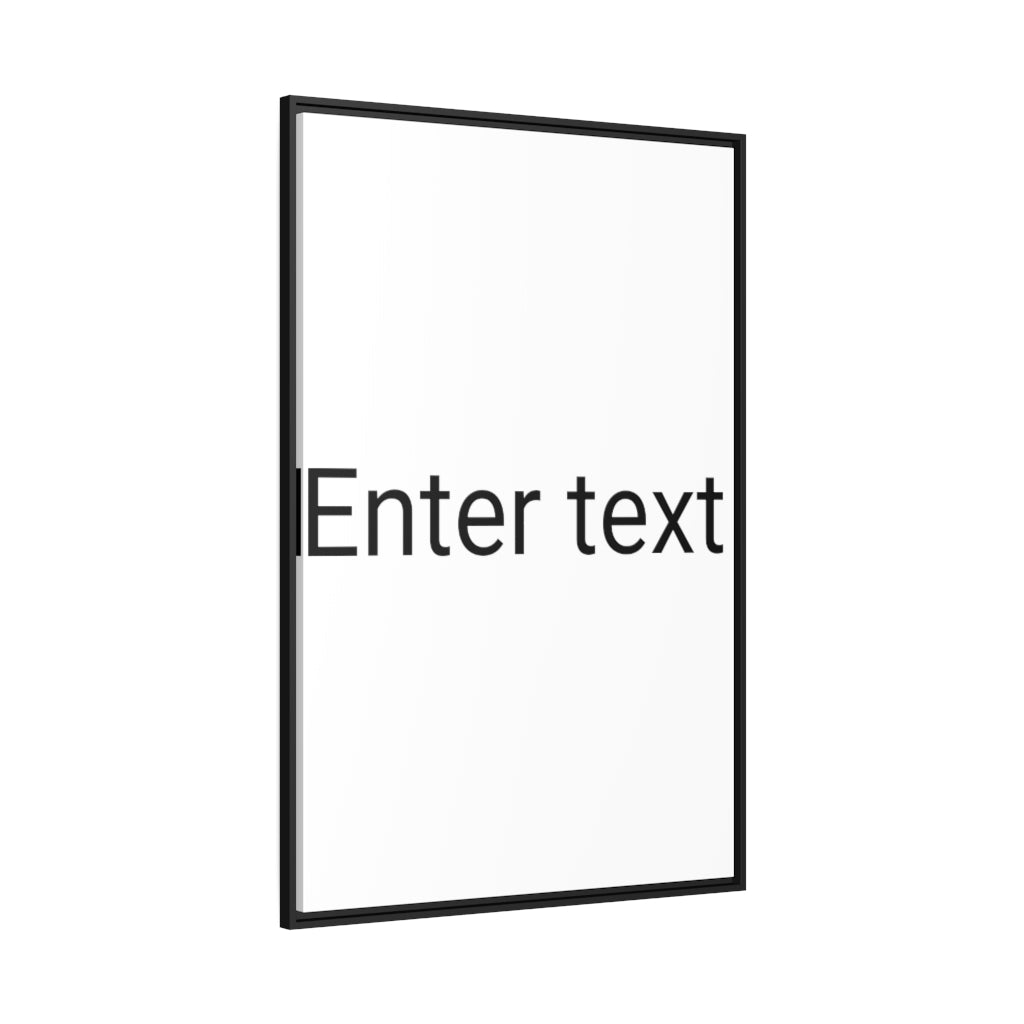 Matte Canvas, Black Frame