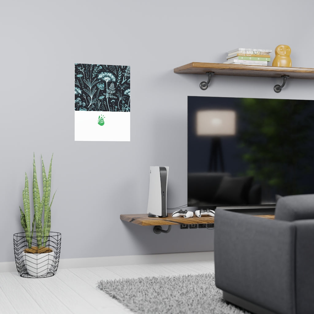 Vertical and horizontal matte posters