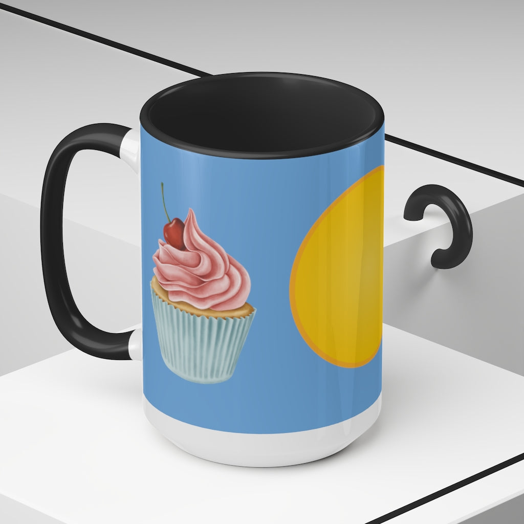 Two-Tone Coffee Mugs, 15oz