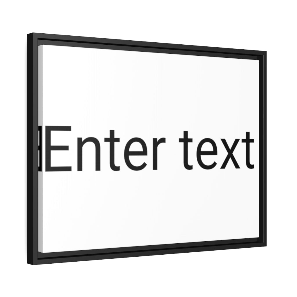 Matte Canvas, Black Frame