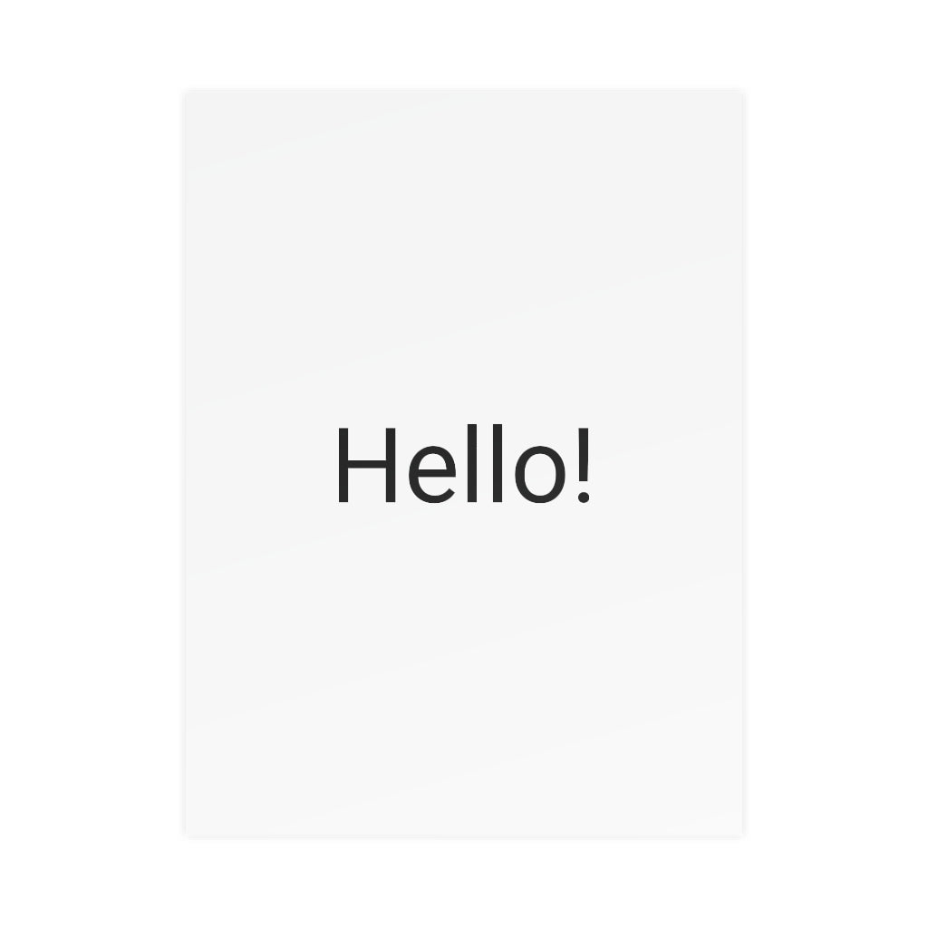 Vertical and horizontal matte posters