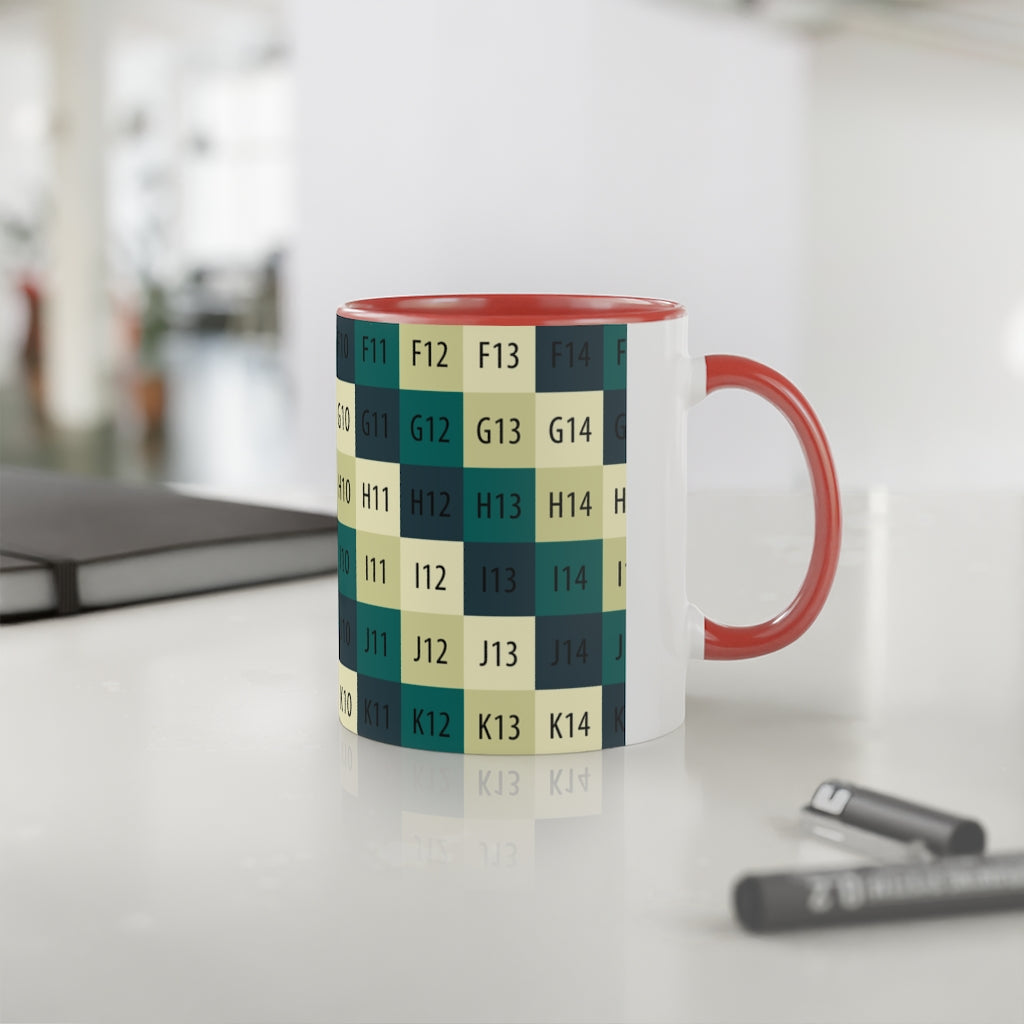 White Accent Mug, 11oz