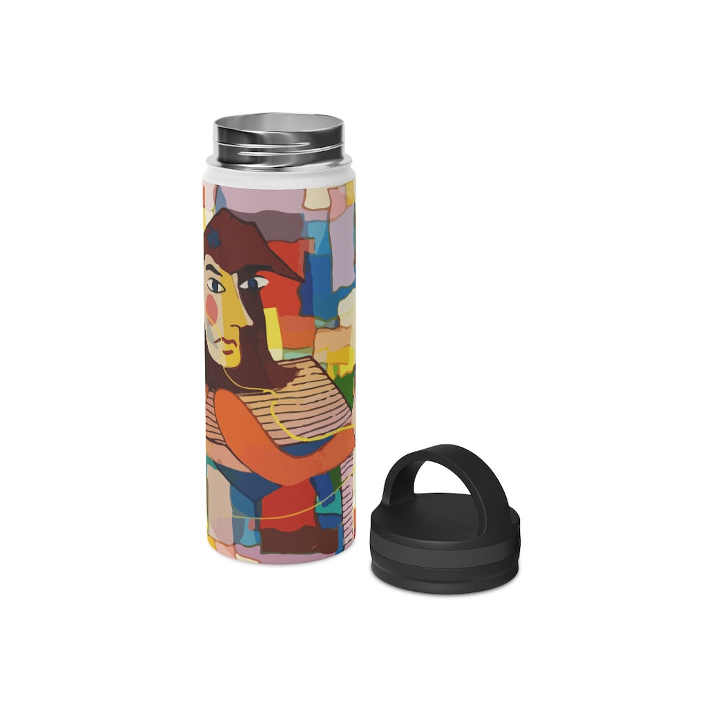 Stainless Steel Water Bottle, Handle Lid