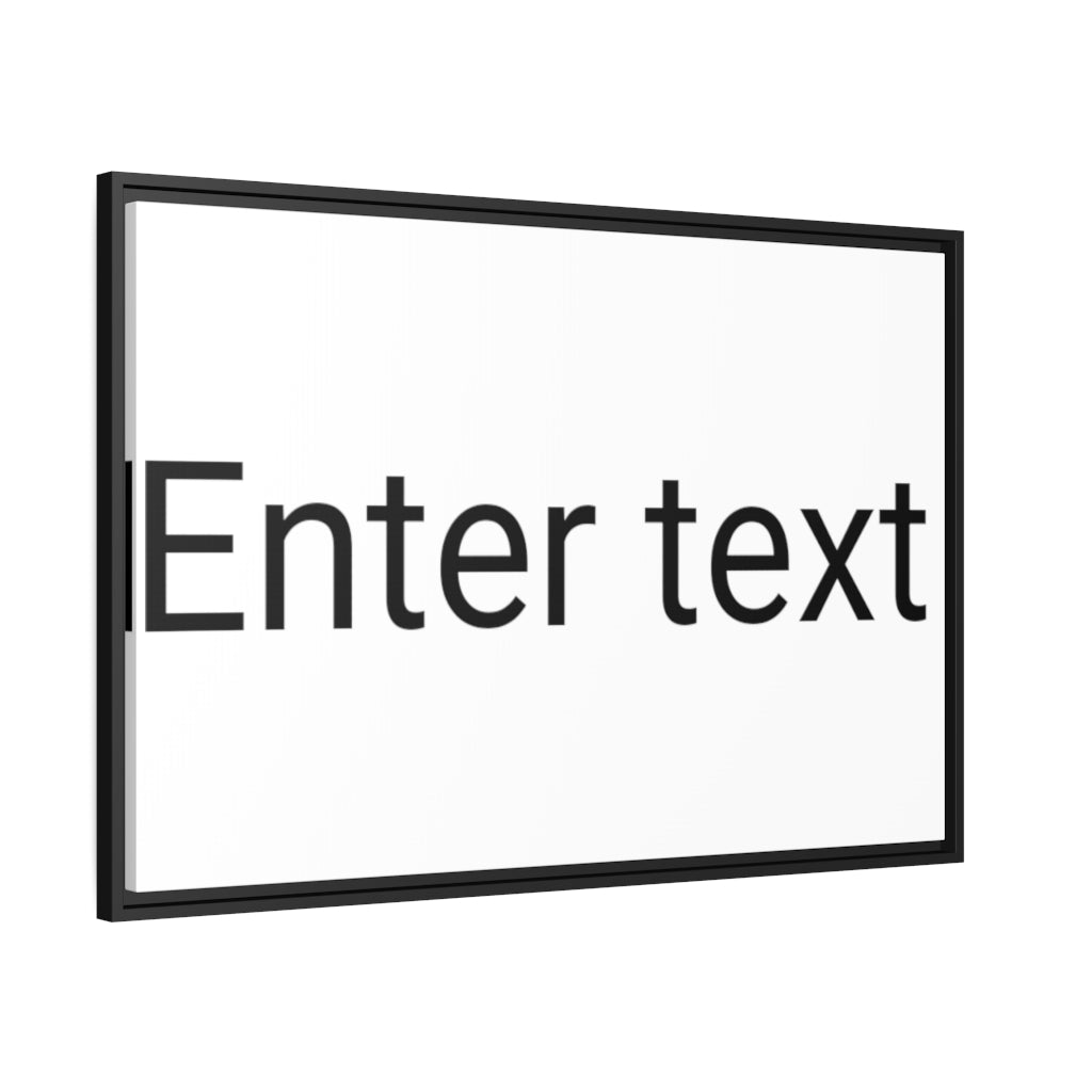 Matte Canvas, Black Frame