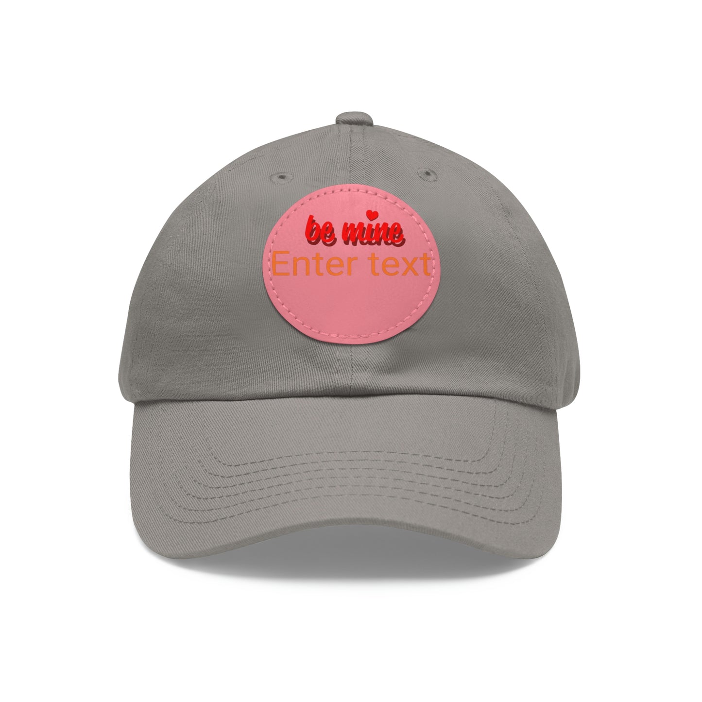 Dad Hat with Leather Patch (Round)