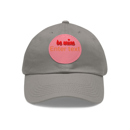 Dad Hat with Leather Patch (Round)