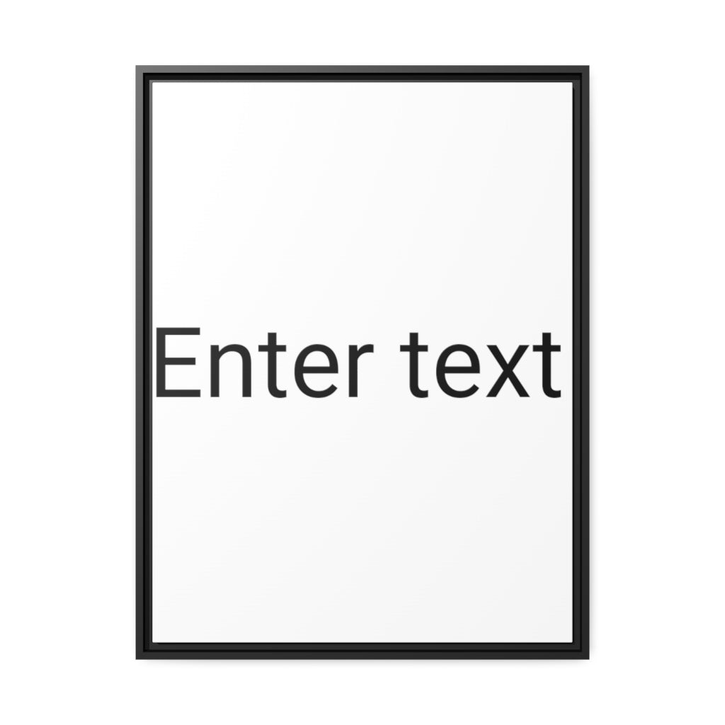 Matte Canvas, Black Frame