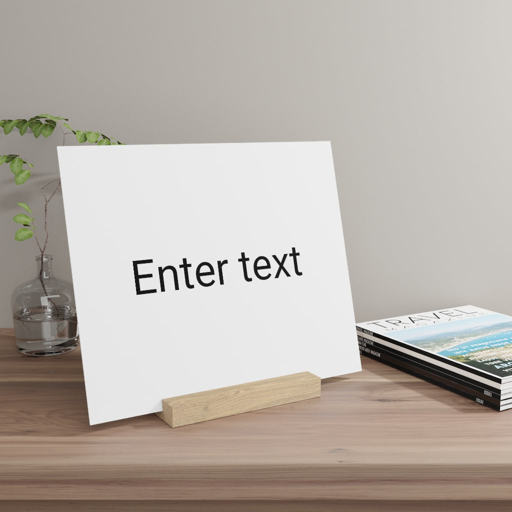 Gallery board with stand