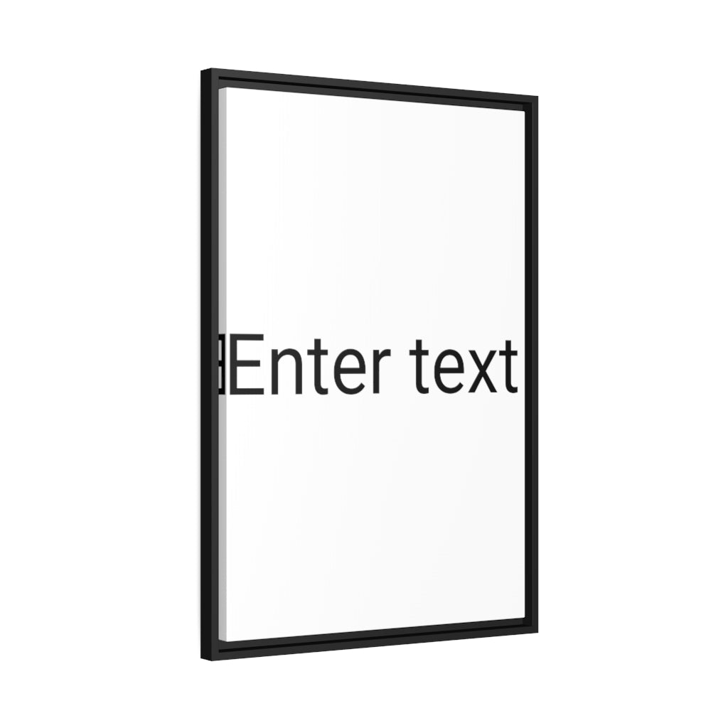 Matte Canvas, Black Frame