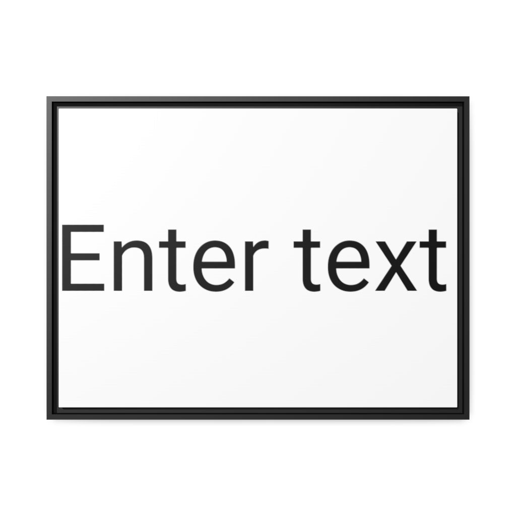 Matte Canvas, Black Frame