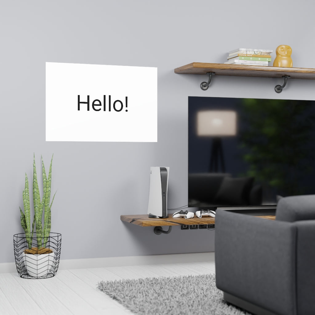 Vertical and horizontal matte posters