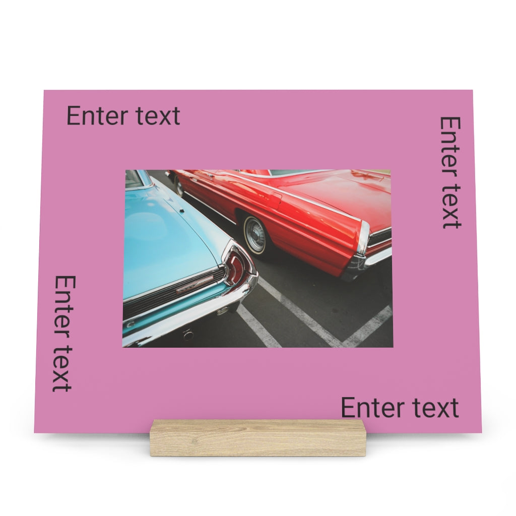 Gallery board with stand