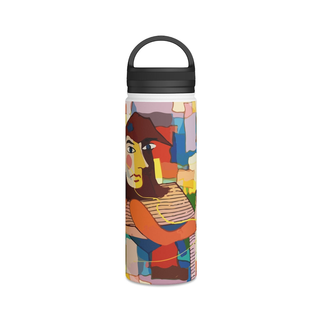 Stainless Steel Water Bottle, Handle Lid