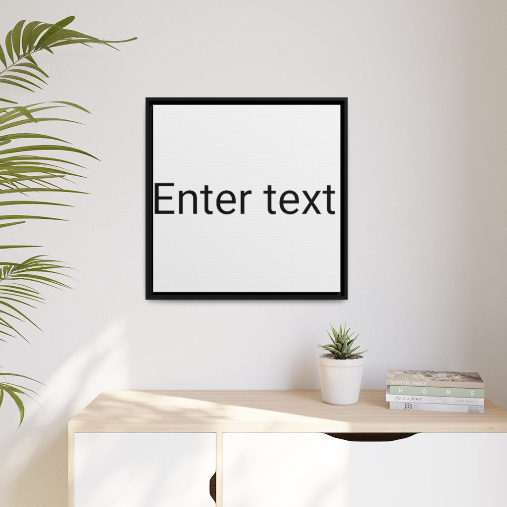 Matte Canvas, Black Frame