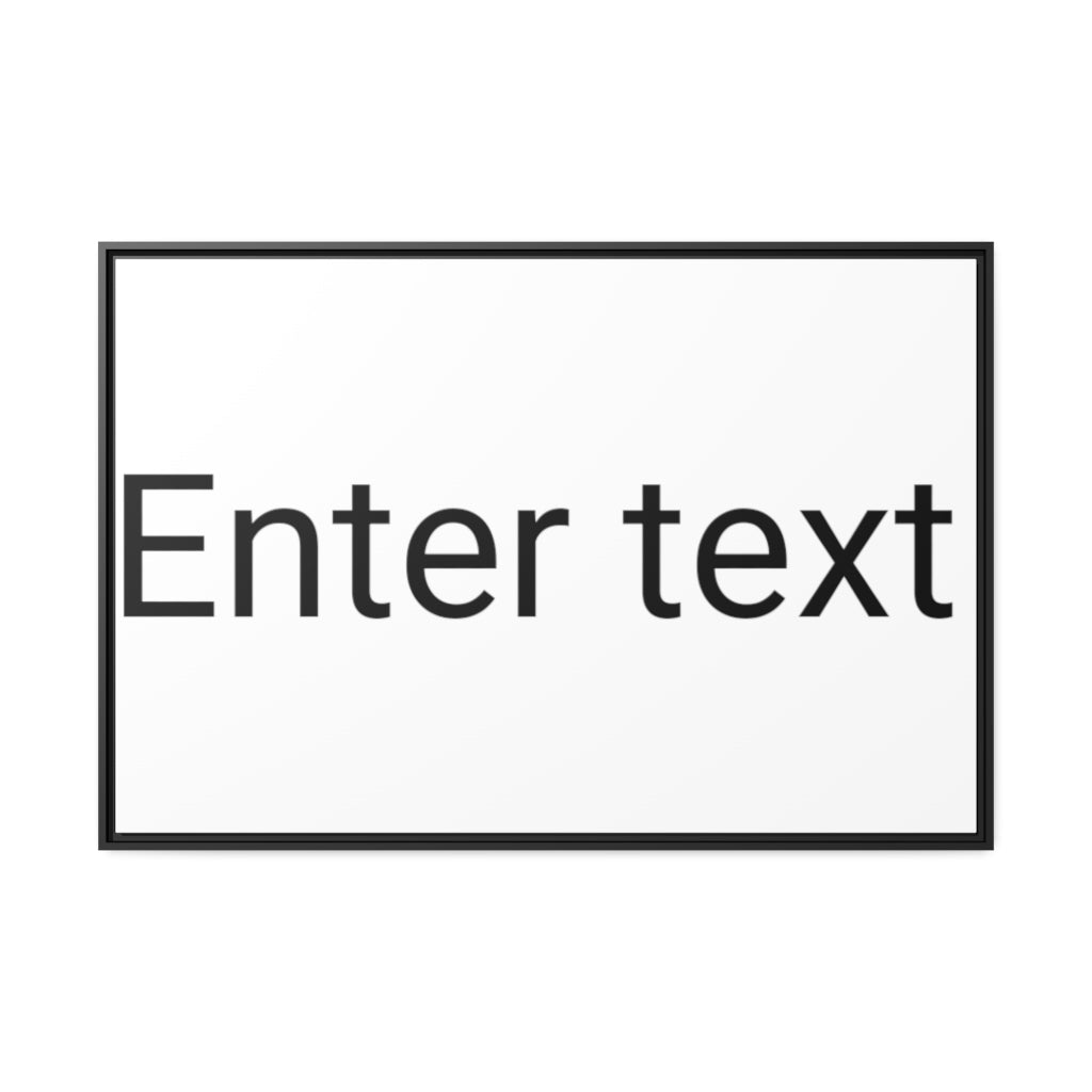 Matte Canvas, Black Frame