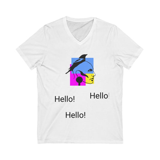 Unisex Jersey Short Sleeve V-Neck Tee