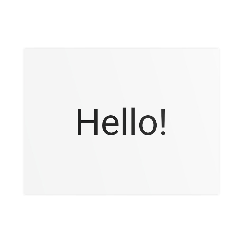 Vertical and horizontal matte posters