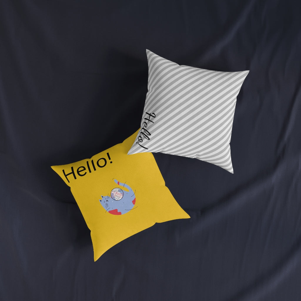 Square Pillow - White Back