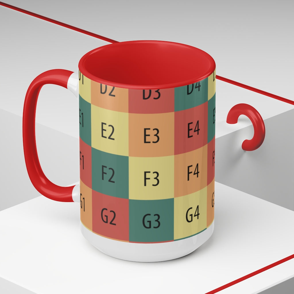 Two-Tone Coffee Mugs, 15oz