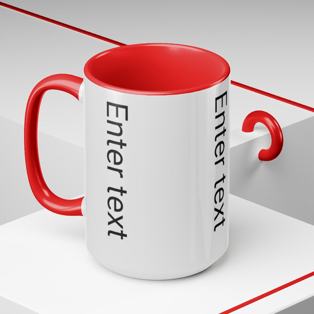 Two-Tone Coffee Mugs, 15oz