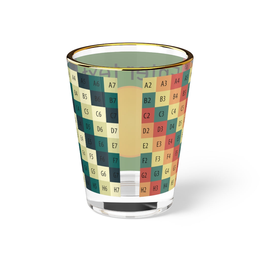 Glass Shot with Gold Rim