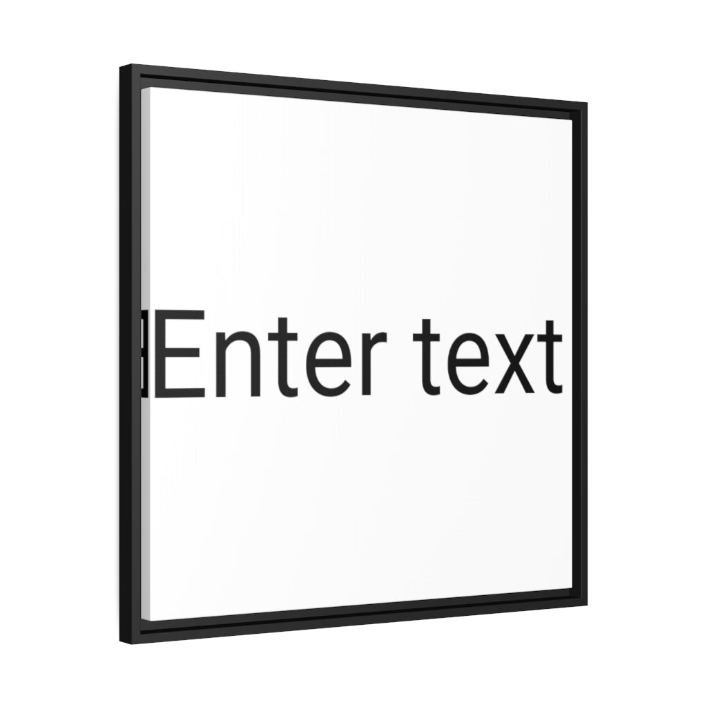 Matte Canvas, Black Frame