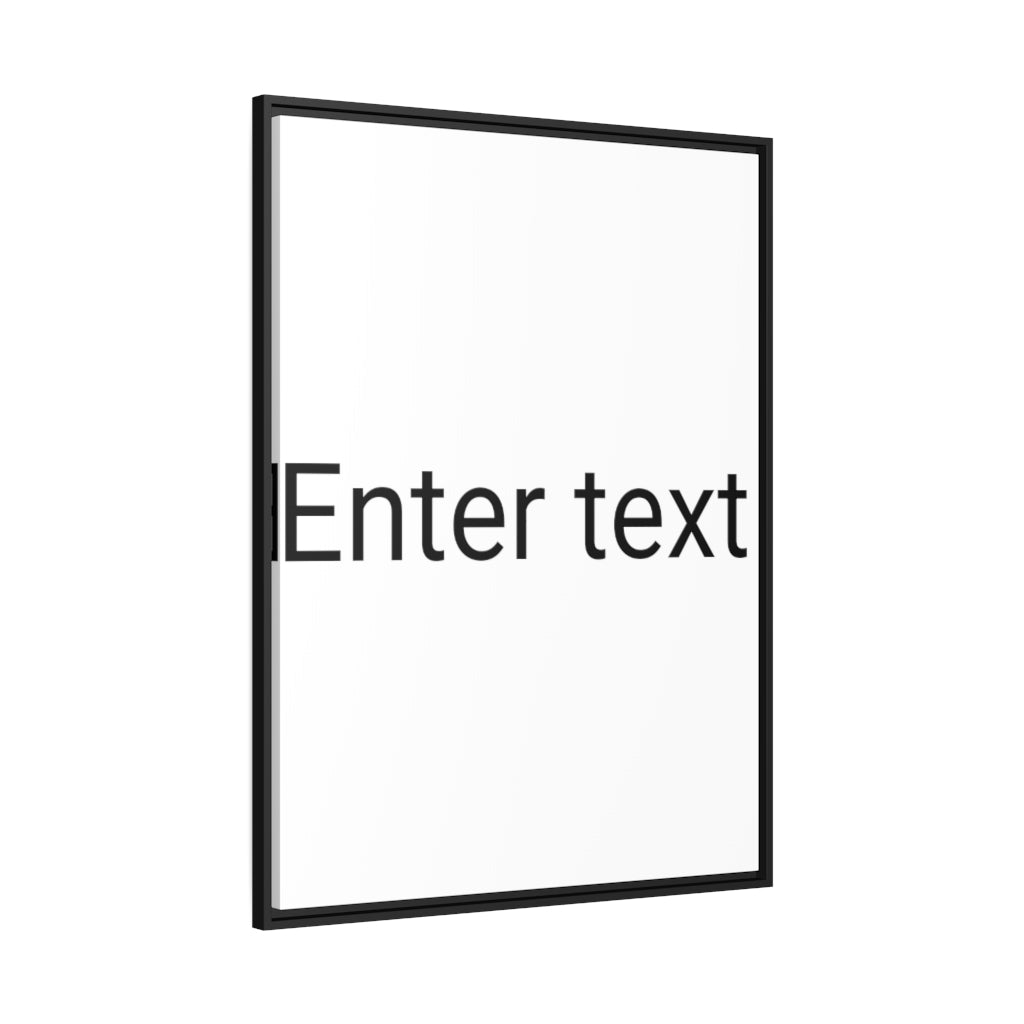 Matte Canvas, Black Frame