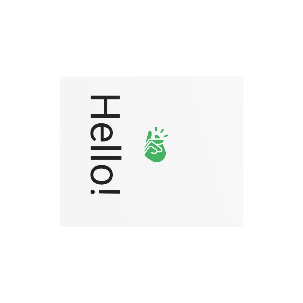 Vertical and horizontal matte posters