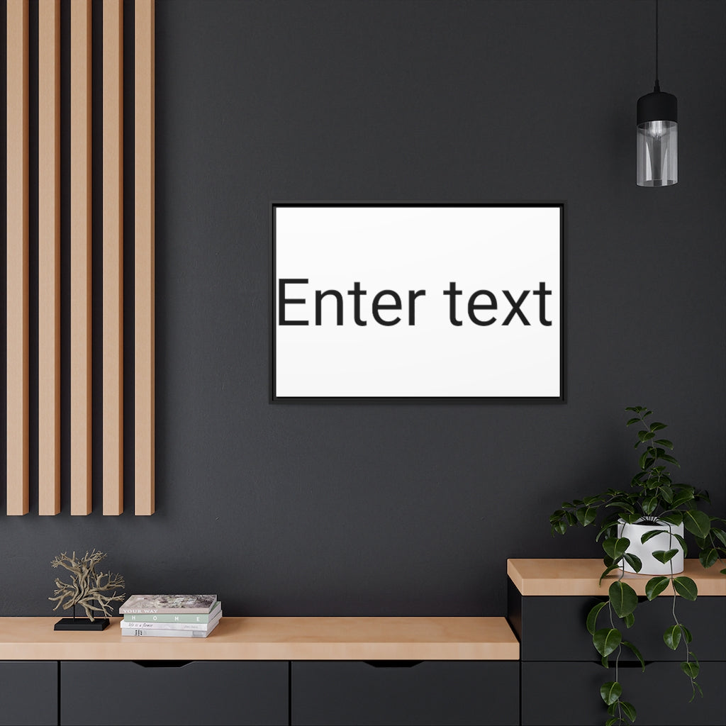 Matte Canvas, Black Frame